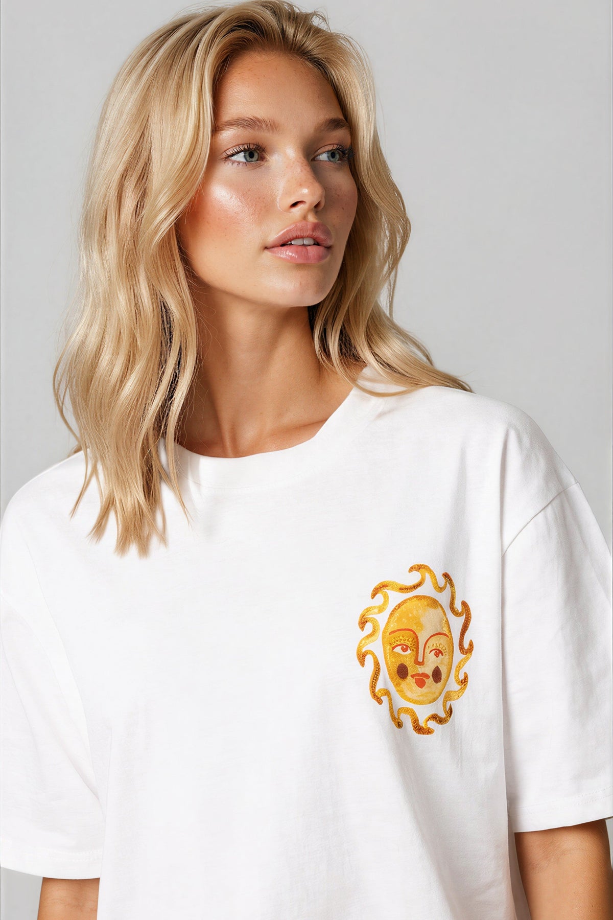 White Postcard Short Sleeve T-Shirt – product image 2 of 3
