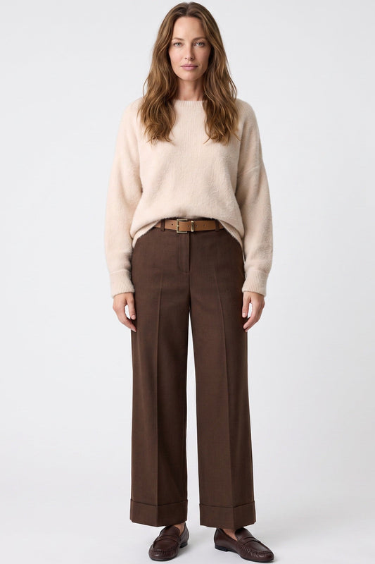 Beige Crew Neck Long Sleeve Jumper – product image 2 of 4