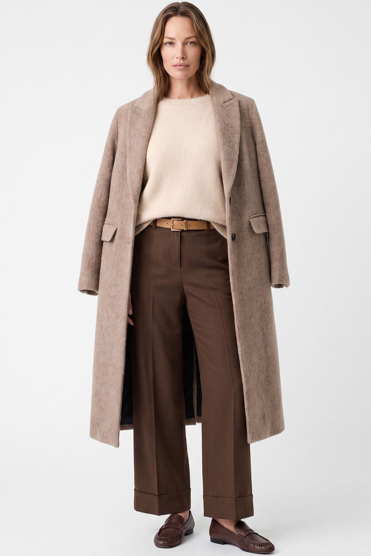 Beige Crew Neck Long Sleeve Jumper – product image 4 of 4