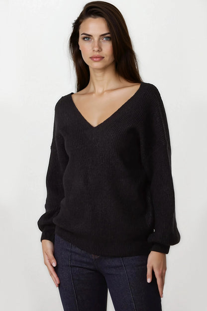 Black V-Neck Jumper – product image 1 of 3