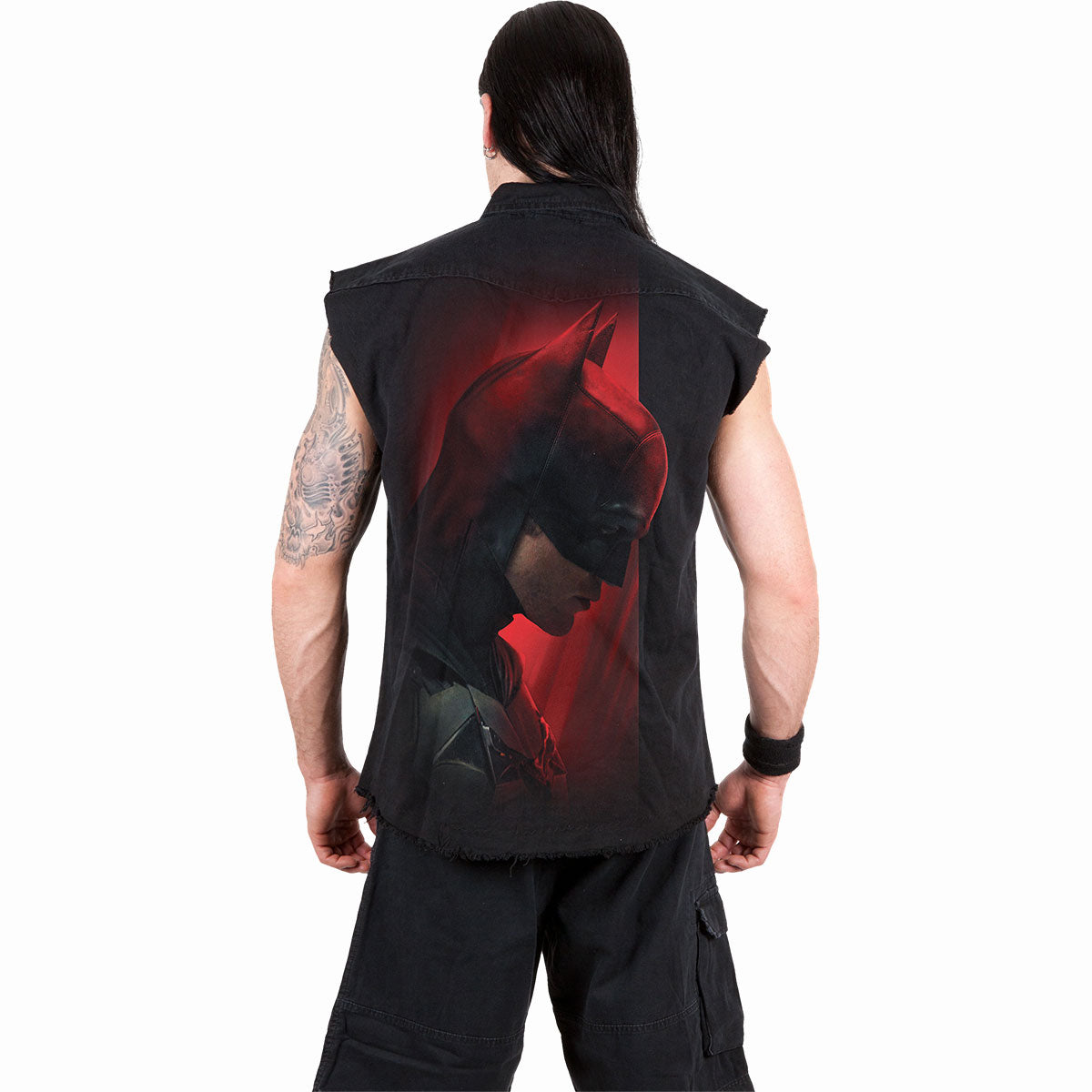 THE BATMAN - PROFILE LOGO - Sleeveless Stone Washed Worker Black – product image 3 of 3