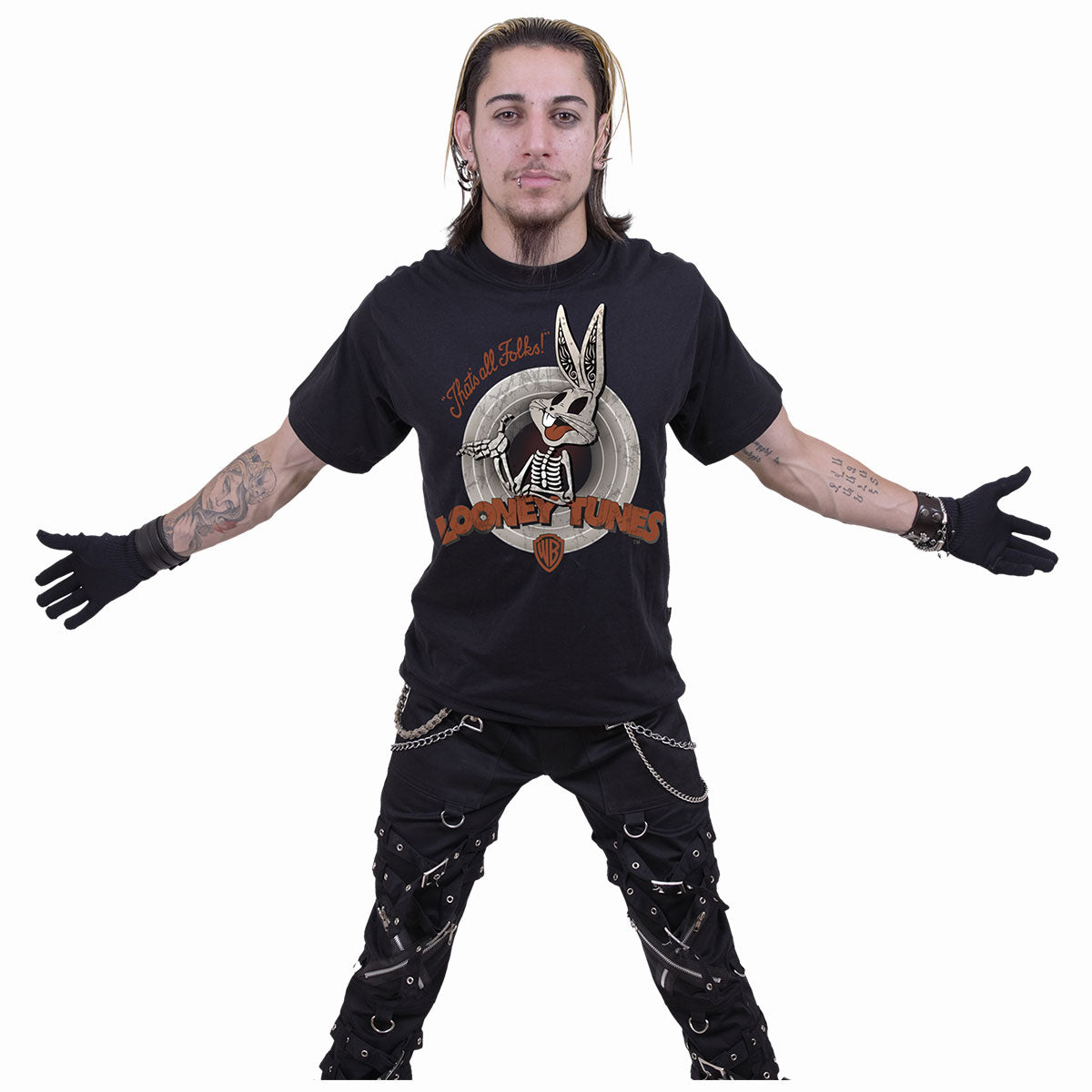 BUGS - SKULL - Front Print T-Shirt Black – product image 2 of 2