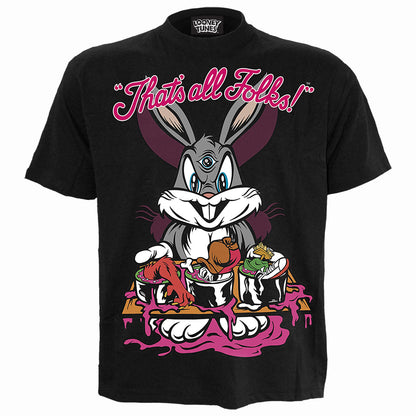 BUGS - EVIL BUNNY - Front Print T-Shirt Black – product image 1 of 2