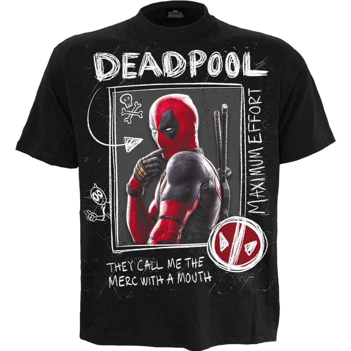 DEADPOOL - WOLVERINE SKETCHES - T-Shirt Black – product image 1 of 3