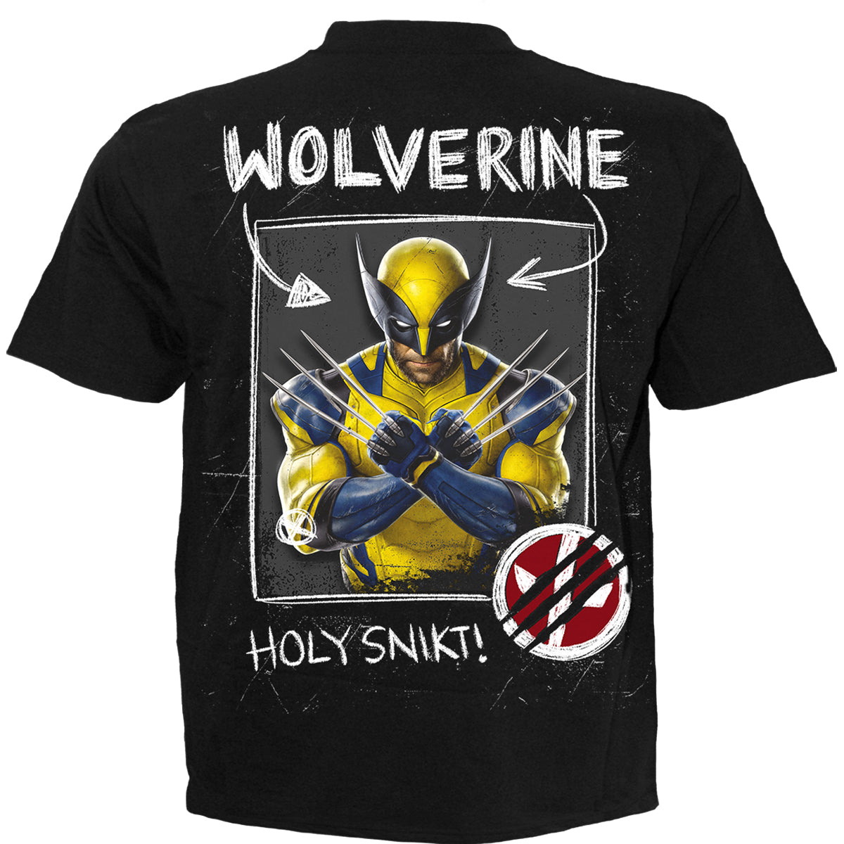 DEADPOOL - WOLVERINE SKETCHES - T-Shirt Black – product image 2 of 3