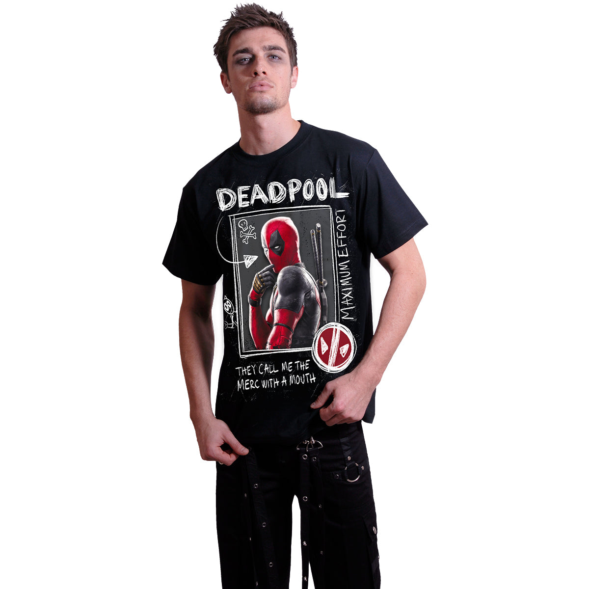 DEADPOOL - WOLVERINE SKETCHES - T-Shirt Black – product image 3 of 3