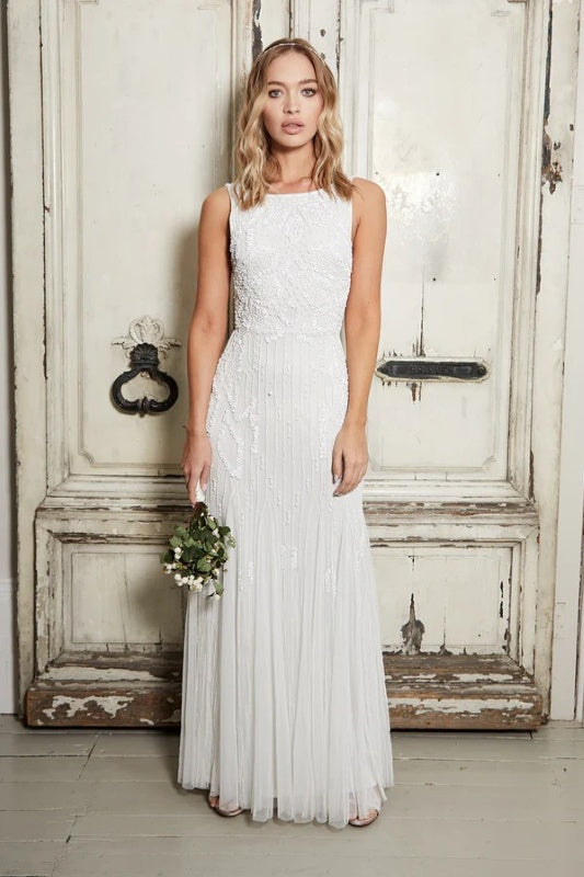 Gracey White Embellished Maxi Dress – product image 1 of 5