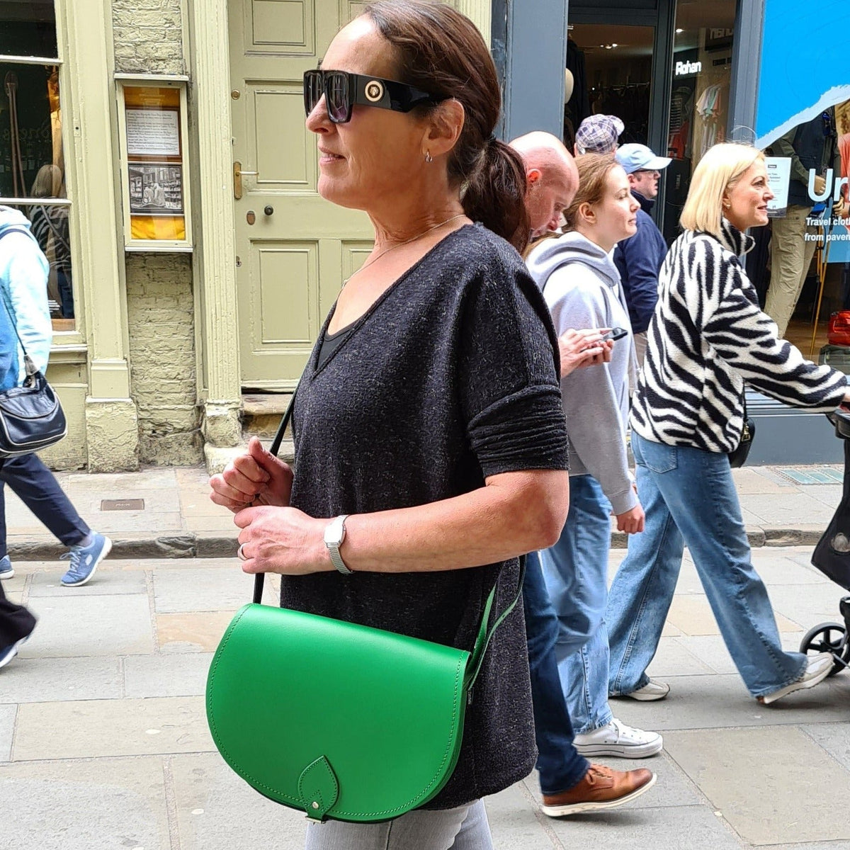 Handmade Leather Saddle Bag - Green – product image 3 of 4