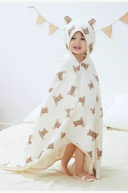 Baby Bear Hooded Bath Towel Receiving Blanket – product image 1 of 8