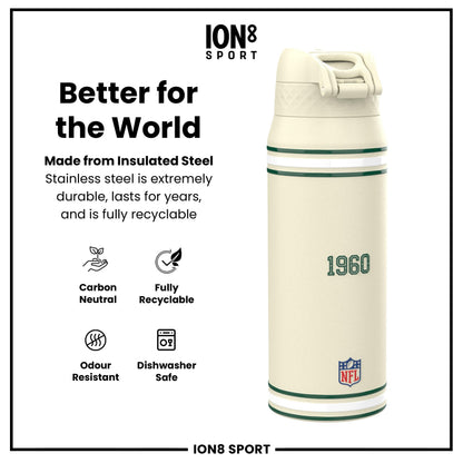 NFL x ION8 Insulated Steel Water Bottle, NFL Jets, 750ml (24oz) – product image 5 of 7
