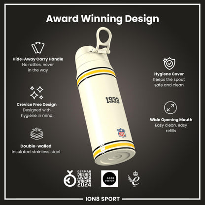 NFL x ION8 Insulated Steel Water Bottle, NFL Steelers, 750ml (24oz) – product image 6 of 7