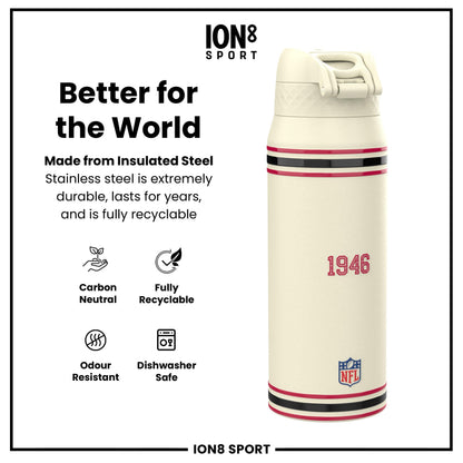 NFL x ION8 Insulated Steel Water Bottle, NFL 49ers, 750ml (24oz) – product image 5 of 7