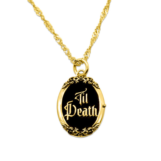 Gold Til Death Locket Necklace – product image 1 of 2