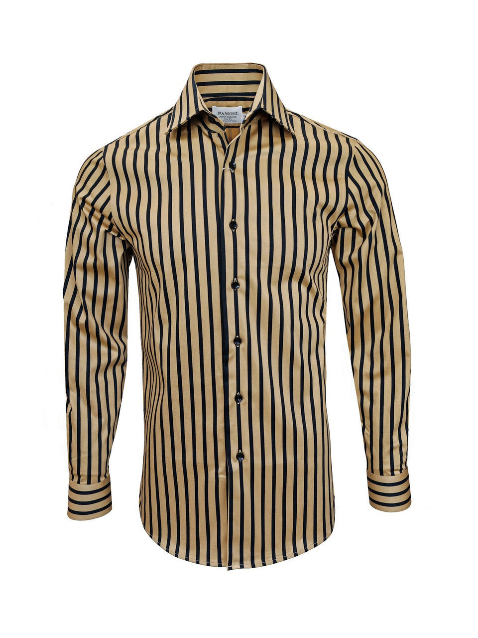 Gold With Black Bold Stripe Shirt – product image 1