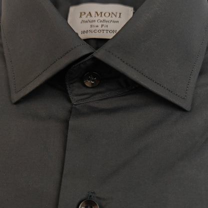 Plain Black Slim Fit Shirt – product image 3