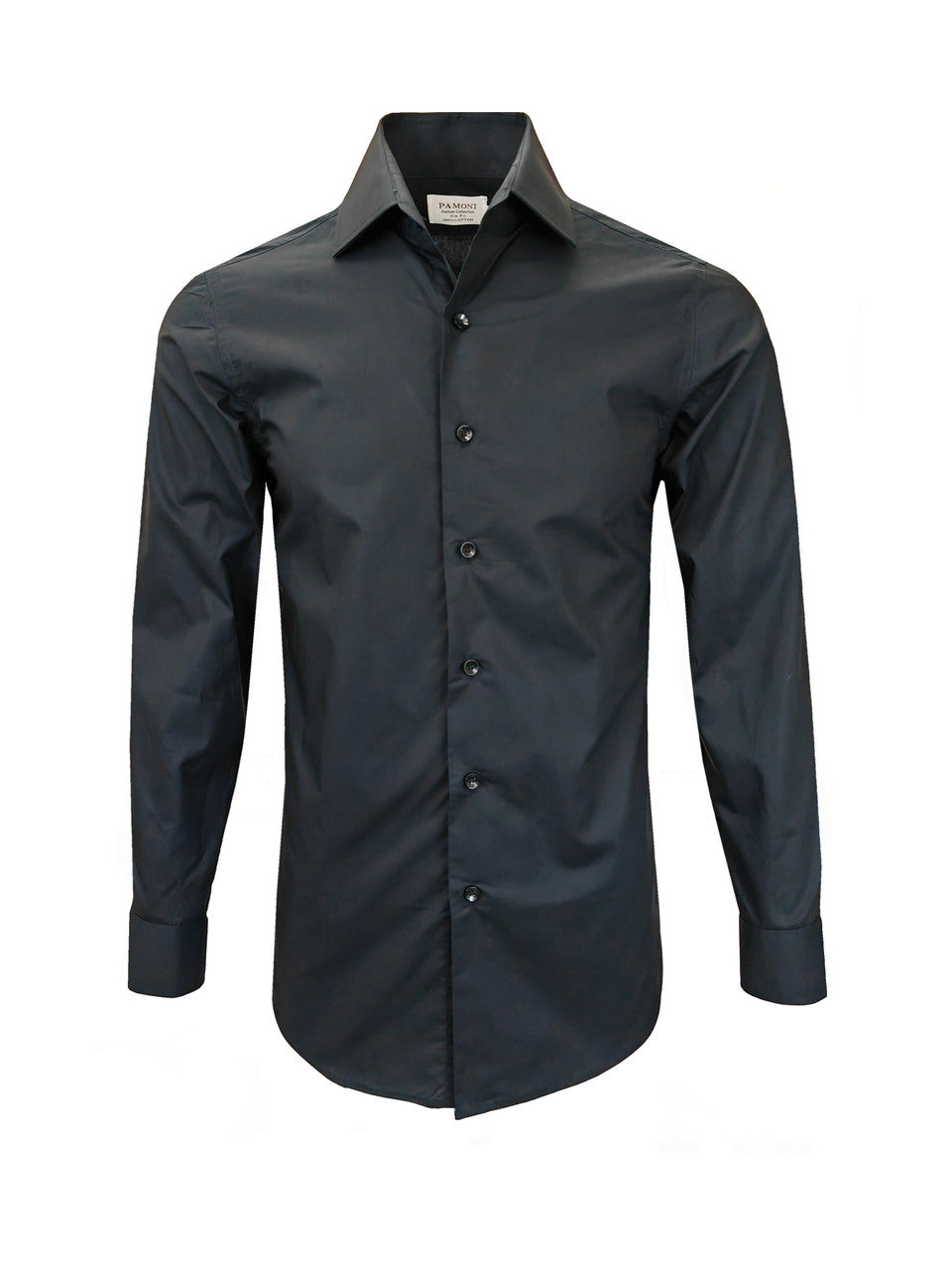 Plain Black Slim Fit Shirt – product image 1