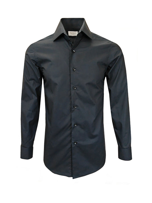 Plain Black Slim Fit Shirt – product image 1