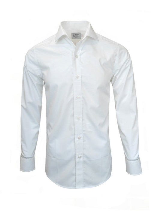 Plain White Slim Fit Shirt – product image 1