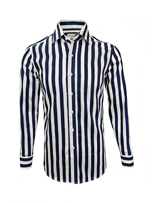 White Navy Bold Stripe Shirt – product image 1