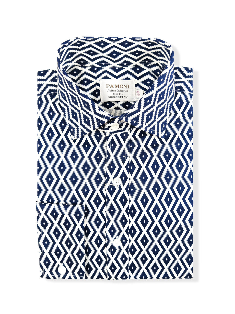 Navy Diamond Chevron Print Shirt – product image 2