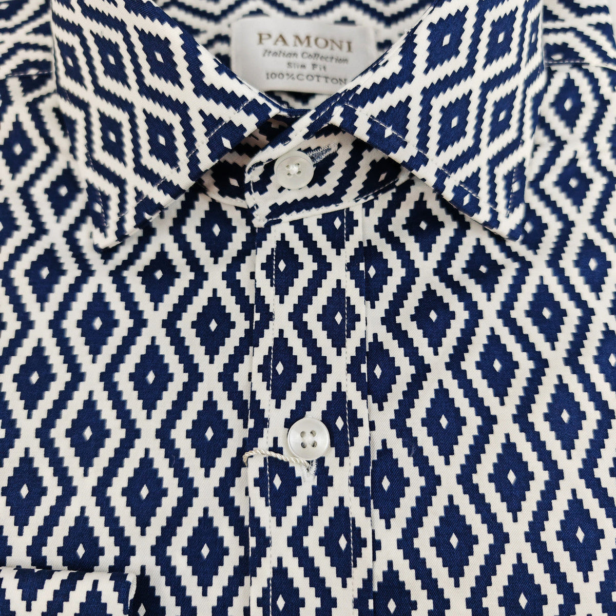 Navy Diamond Chevron Print Shirt – product image 3