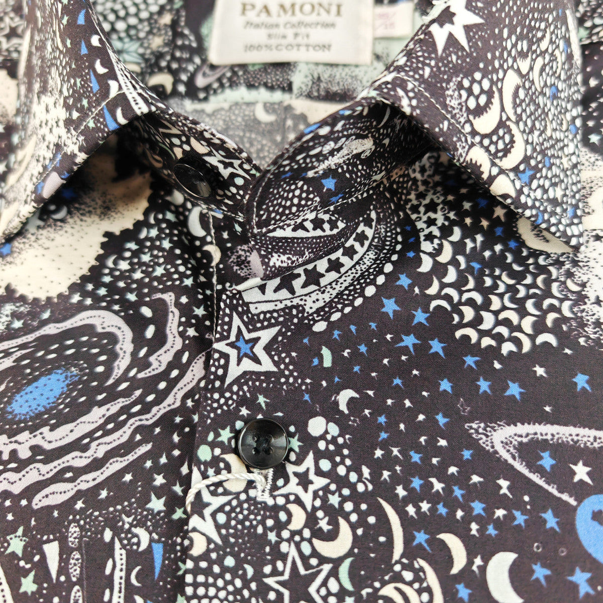 Black and White Floral Print Short Sleeves Shirt – product image 3 of 3