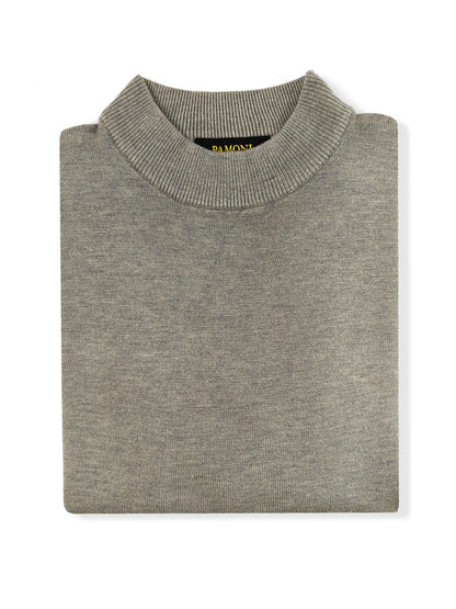 Grey High Neck Slim Fit Jumper – product image 2 of 3