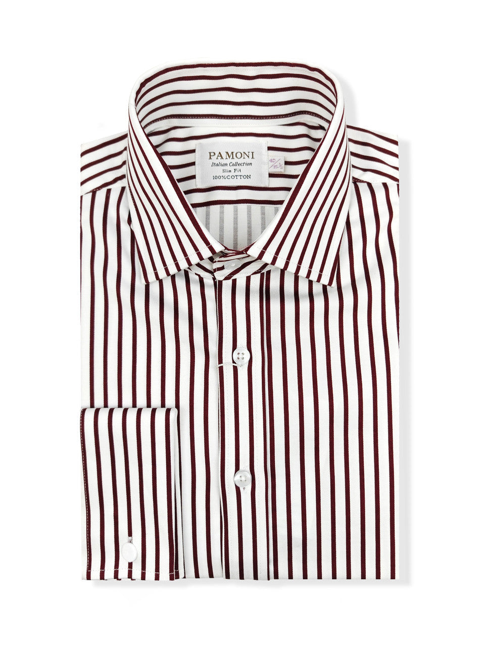 Men's Slim Fit Red & White Striped Shirt – product image 2