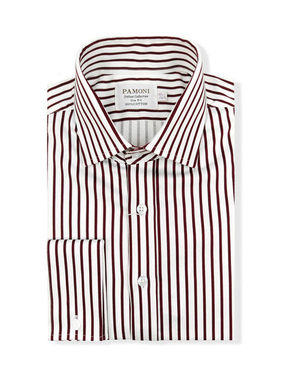 Men's Slim Fit Red & White Striped Shirt – product image 2