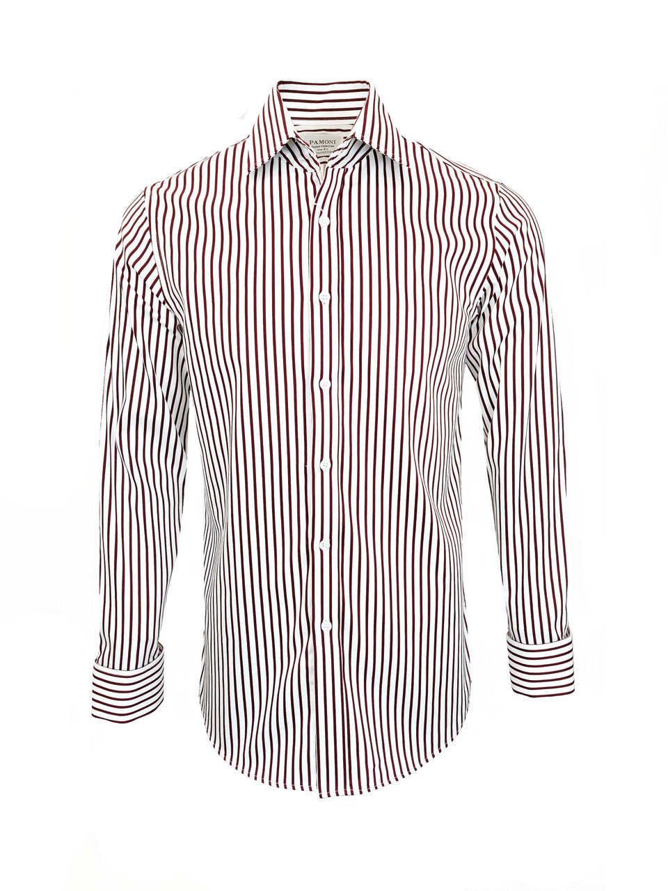 Men's Slim Fit Red & White Striped Shirt – product image 1