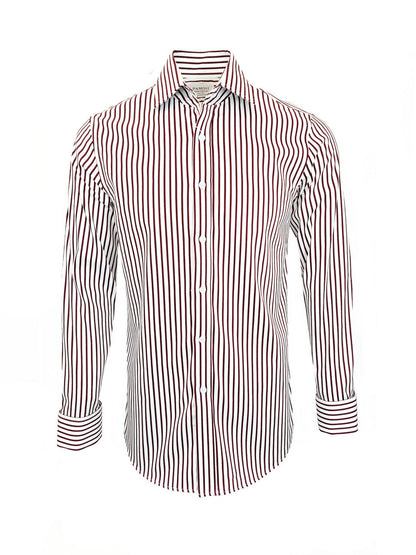 Men's Slim Fit Red & White Striped Shirt – product image 1