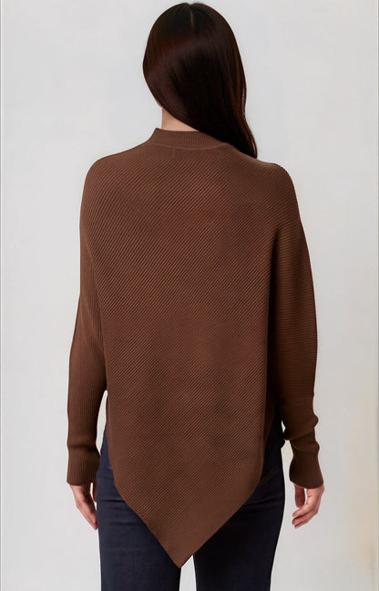 Brown Ribbed High Neck Jumper – product image 3 of 3