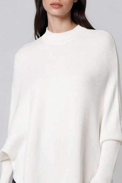 Ivory Ribbed High Neck Jumper – product image 2 of 3