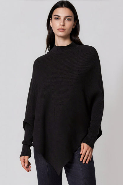 Black Ribbed High Neck Jumper – product image 3 of 4