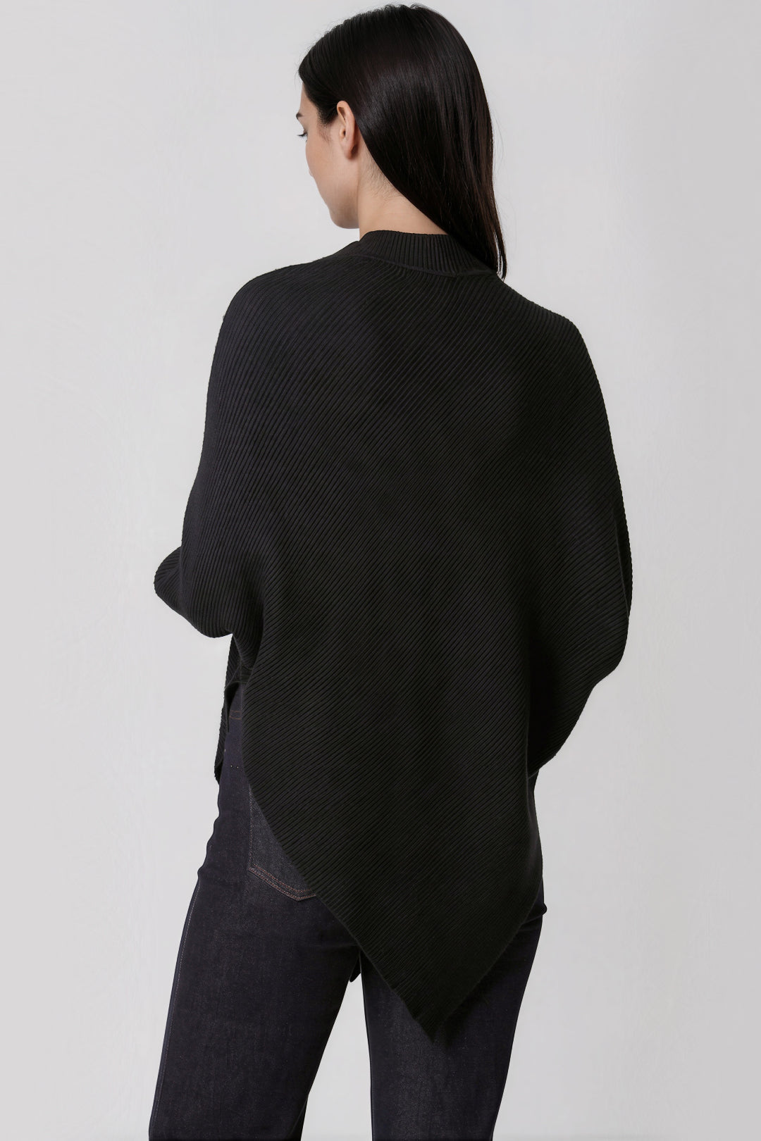 Black Ribbed High Neck Jumper – product image 4 of 4
