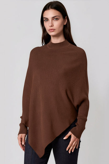Brown Ribbed High Neck Jumper – product image 1 of 3