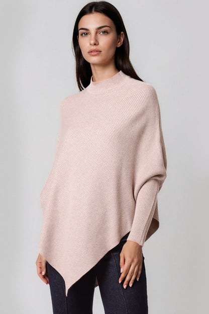Beige Ribbed High Neck Jumper – product image 1 of 3