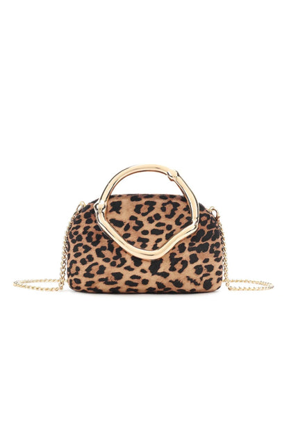 Leopard Print Clutch Bag with Handle Design – product image 1 of 3