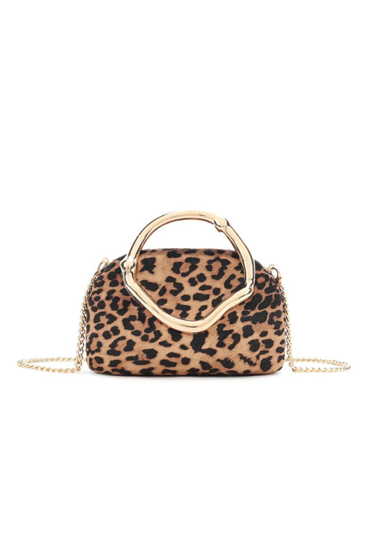 Leopard Print Clutch Bag with Handle Design – product image 1 of 3