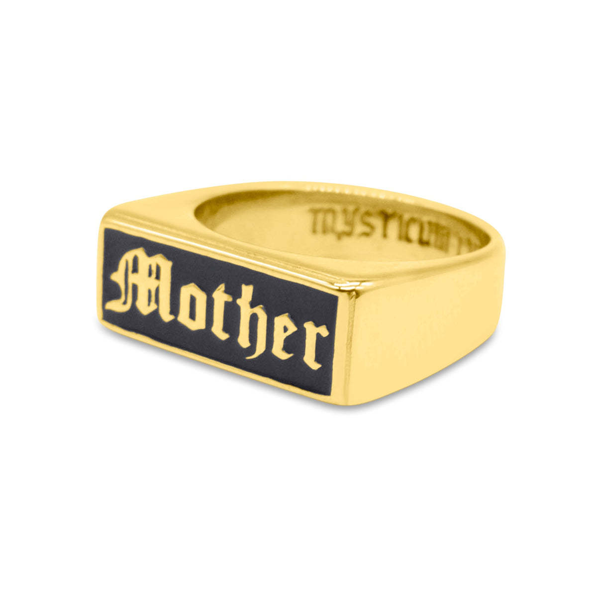 Mother Enamel Gold Signet Ring – product image 3 of 4