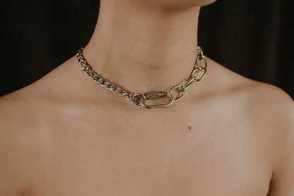 Bound Stainless Steel Multi-Chain Choker – product image 3