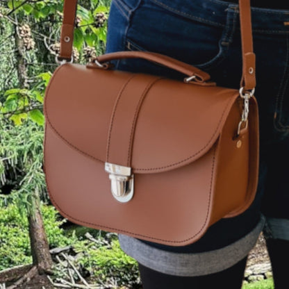 Olympia Handmade Leather Bag - Chestnut - product image 2 of 7