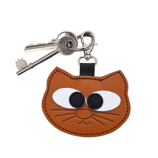Colourful Cat Bag Charm - Burnt Orange – product image 2 of 2