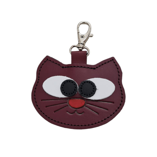 Colourful Cat Bag Charm - Oxblood – product image 1 of 2