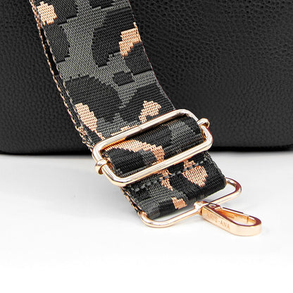 Personalised Luxury Crossbody Bag in Black