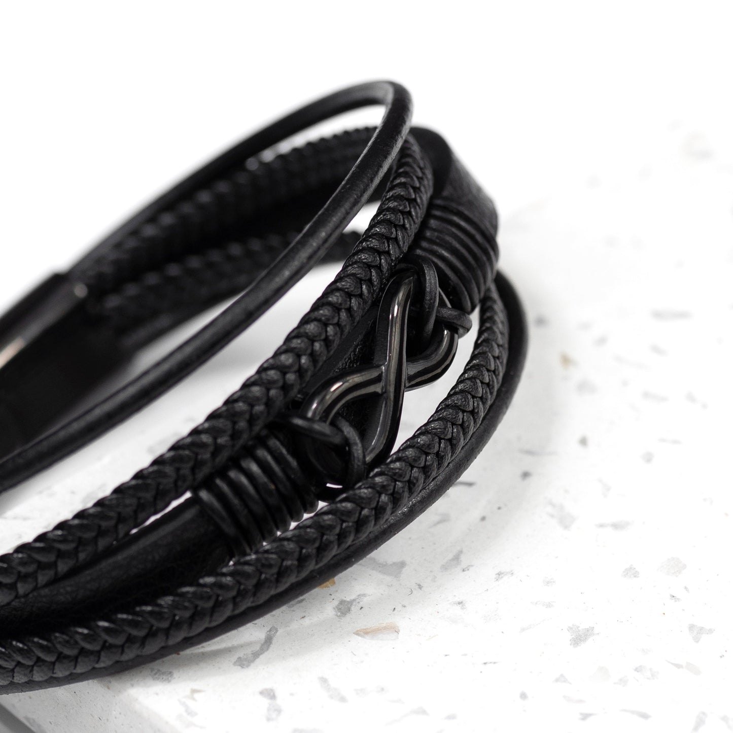 Personalised Men’s Infinity Leather Bracelet – product image 6
