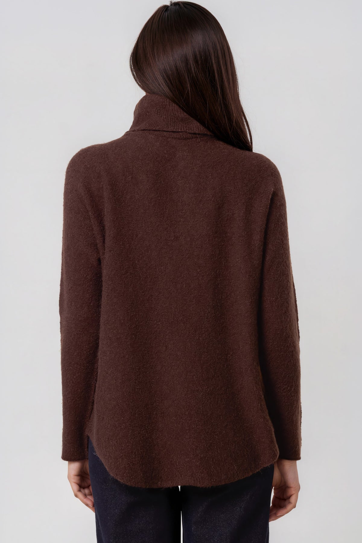 Brown Roll Neck Soft Knit Jumper – product image 3 of 3