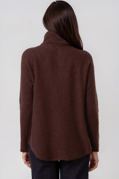 Brown Roll Neck Soft Knit Jumper – product image 3 of 3