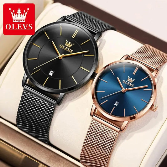 Simplicity Mesh Belt Couple Watches – product image 2 of 10