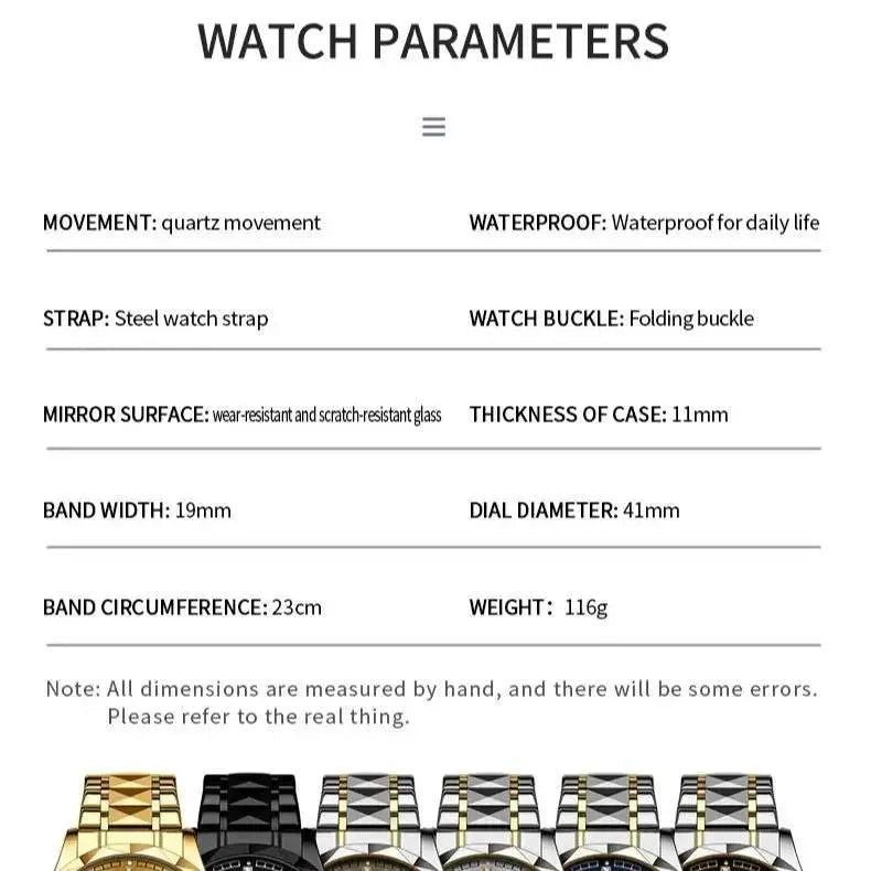 Golden Stainless Steel Couple Watches – product image 4 of 10
